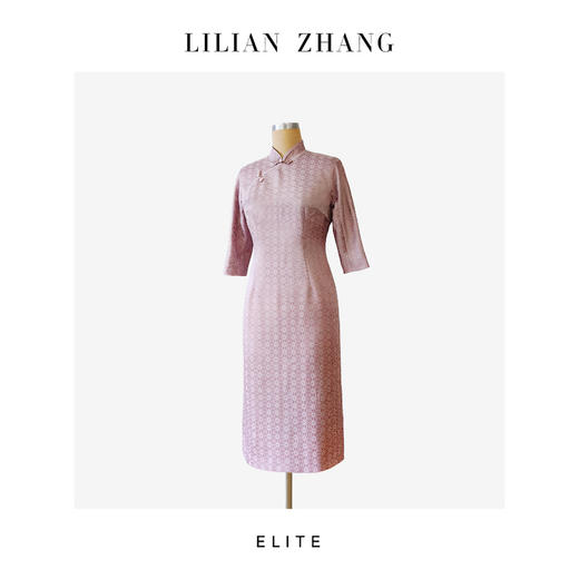 定制—静奢风—粉韵雅姿—新中式婉约粉紫系优雅旗袍连衣裙  2501110 商品图0