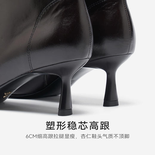 星期六复古优雅尖头单扣时装靴SSD4116572 商品图11