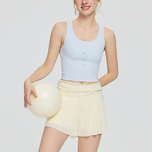 跃牌【周游世界】春夏新款瑜伽服女跳舞芭蕾网纱运动短裙裤显瘦时尚羽毛球网球裙SH3276 商品图1