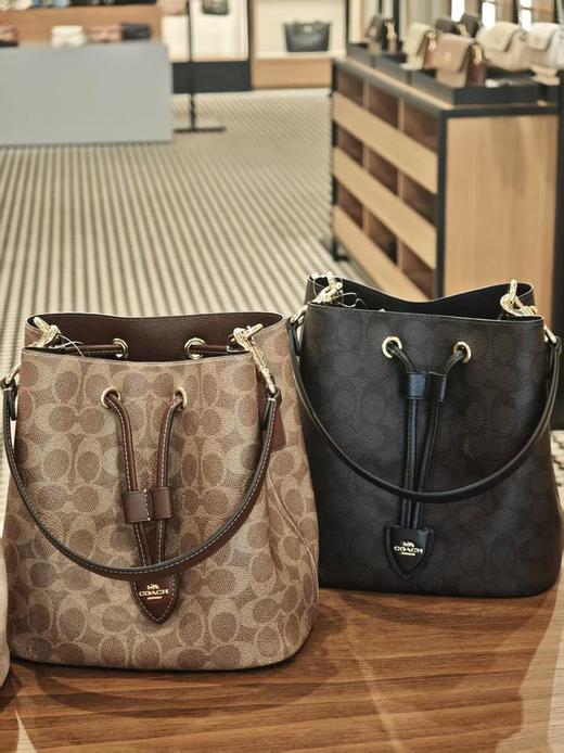 专柜奥莱订单Coa ROWAN发财桶斜挎通勤子母包 商品图8