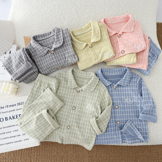 【69元起2套】秋冬季儿童280g加厚双面磨绒翻领开衫套装 亲肤柔软克外穿家居服 商品图3