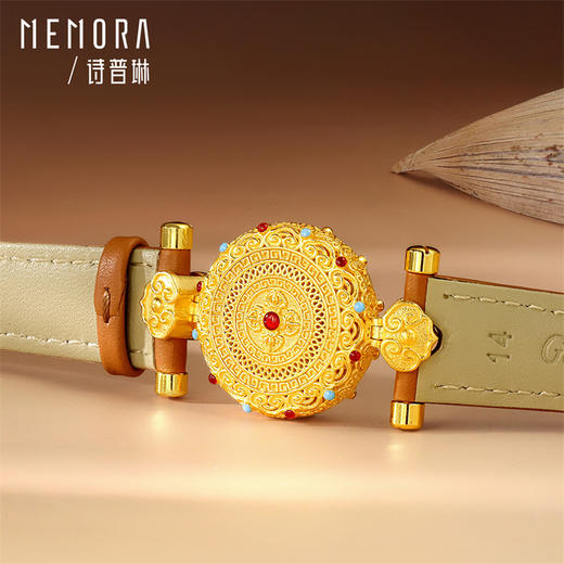 【新品首发】灵转八宝 足金八宝罗盘手链 可转动黄金手链【按克计价黄金2】MEMORA诗普琳GB316201 商品图5