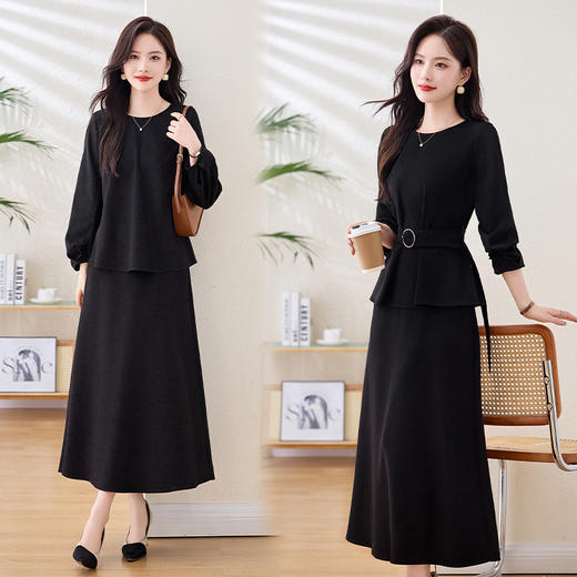 丁摩女款新款氛围感太洋气高贵连衣裙5ZF-2836 商品图2