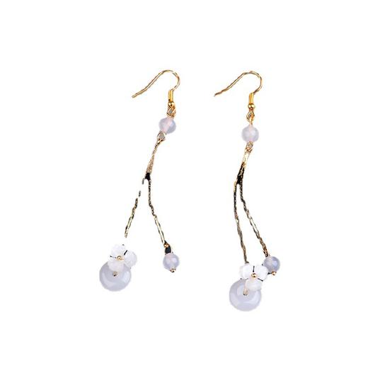 耳坠长款修脸型白色步摇耳环古风宫廷风 商品图4