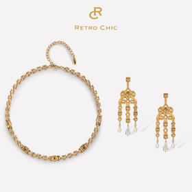 【阿娇-钟欣潼同款】BM大英博物馆限量联名系列 拜占庭琉璃项链套装（耳环+项链）