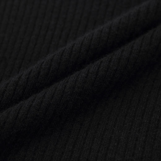 羚荌渼拉链半高领绣花落肩版型女羊绒衫 商品图4