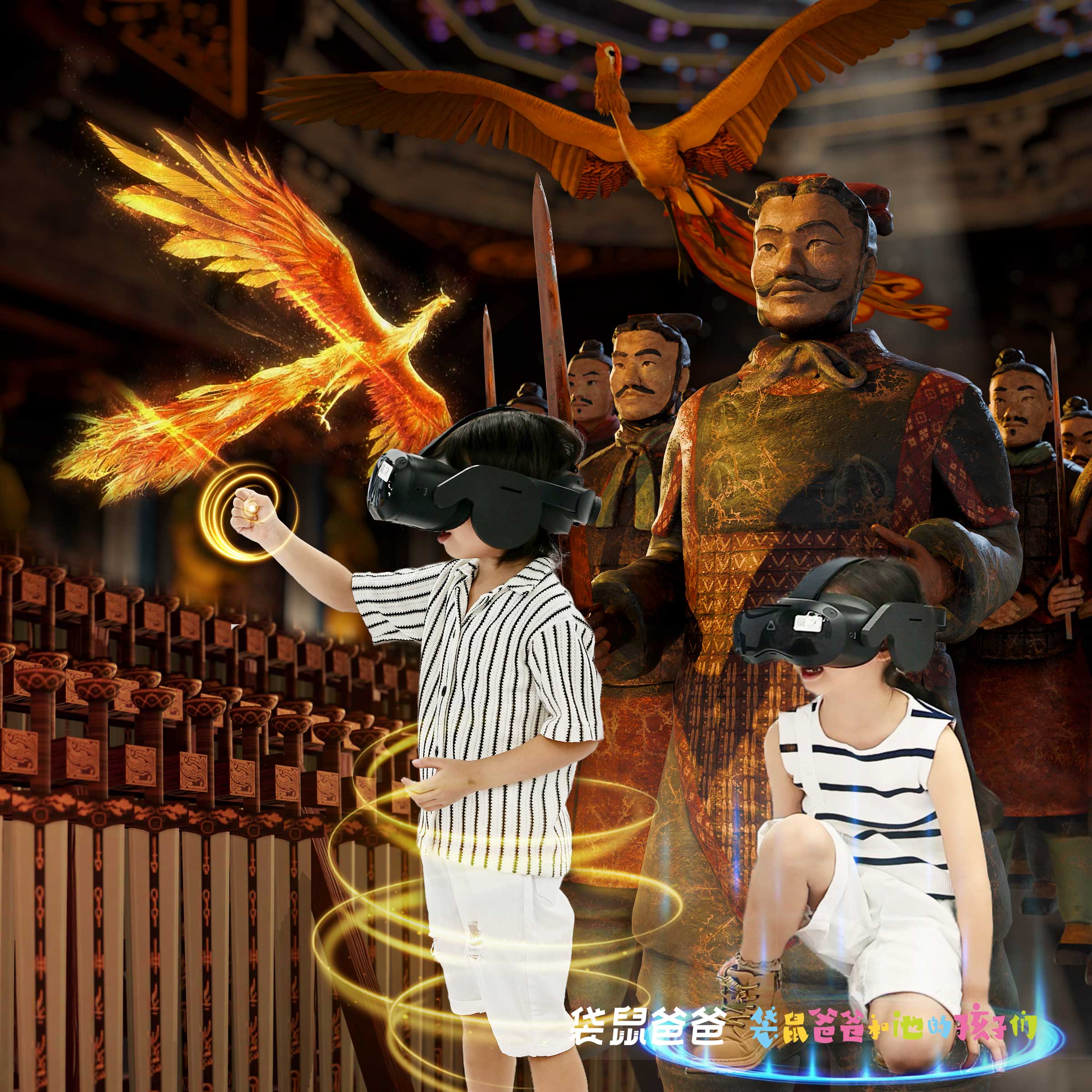 【袋鼠爸爸去哪儿 | 《帝国密码-秦始皇陵》XR单次体验票】由陕文投集团携手HTC创制，以“历史复原、电影叙事、科技呈现”的焕新体验，首次复原秦陵地宫全貌，让大家感受世界第八大奇迹和秦文化的博大魅力~