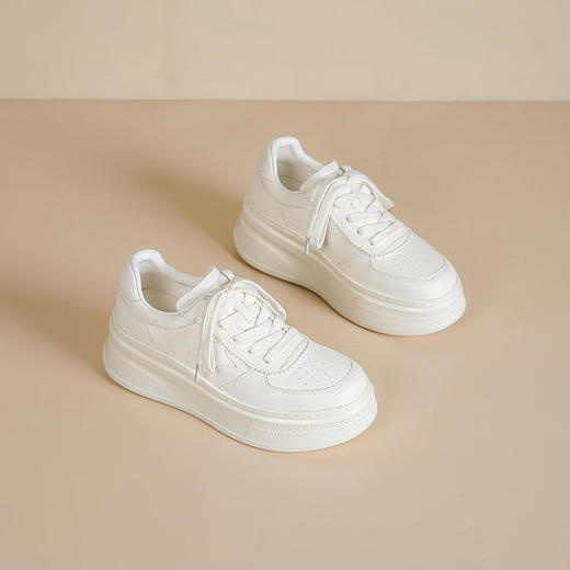 Westory2025年秋季超轻厚底简约小白鞋休闲运动鞋S25CM76821 商品图0