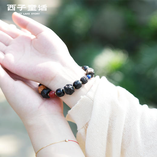 【灵隐景区直发】核桃锤纹紫光檀招米手串雕件男士事业生意礼物 商品图3