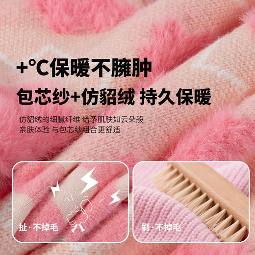 迪士尼秋冬新款女童双面米妮提花毛衣加厚保暖圆领打底线衫ZD3ES087 商品图8