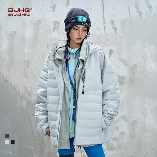 BJHG不计后果新款排骨羽绒服男款冬季美式复古潮牌宽松羽绒外套女 商品图0