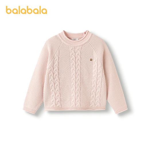 【商场同款】巴拉巴拉童装女童毛衣儿童2025冬新款绞花套头针织衫 商品图0