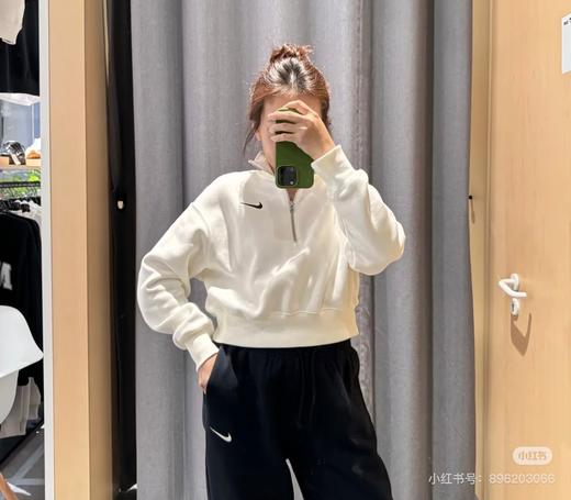 耐家纯色Logo刺绣半拉链半开襟卫衣（蕾姐M）（DQ5768） 商品图7