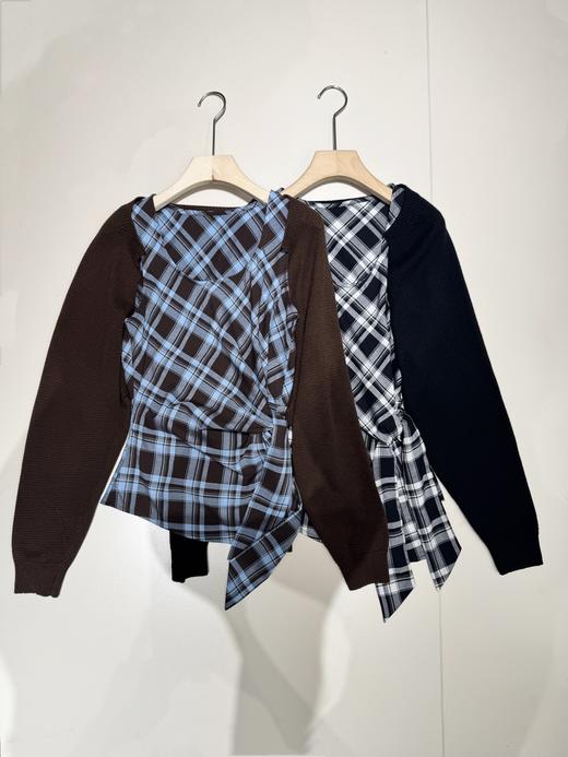 【门店同款】ENJOY秋季“浮光织影”韩系格纹两件套 166093083 商品图0