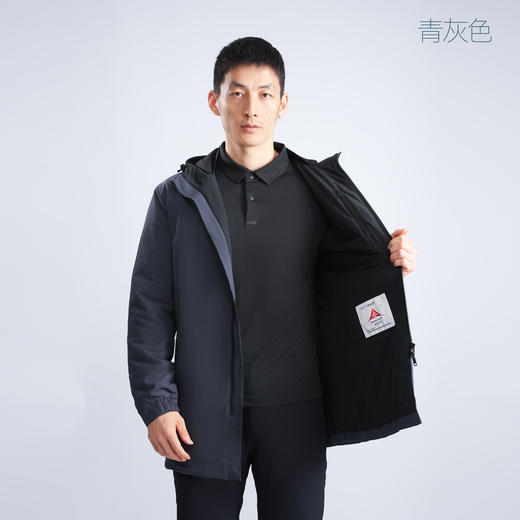 单导动态®C80长款连帽棉服商务防泼溅动态保暖防风抗静电冬外套 商品图6