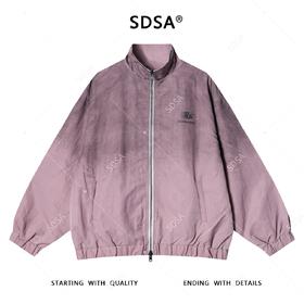 25122SDSA男士秋冬新款痞帅男装美式扎染印花字母拉链立领夹克外套百搭