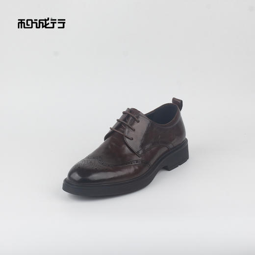 和诚行2025秋季新款百搭男式商务休闲皮鞋系带舒适真皮皮鞋1370137 商品图1