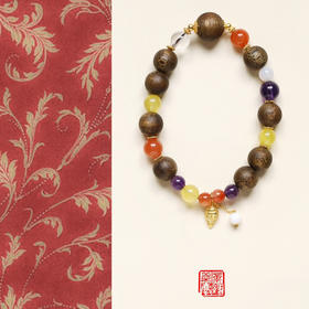 【青山特惠】10mm 8颗 绿棋楠【婉红】沉香手串 c51