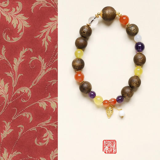 【青山特惠】10mm 8颗 绿棋楠【婉红】沉香手串 c51 商品图0