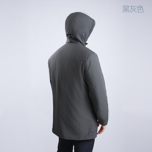 单导动态®C80长款连帽棉服商务防泼溅动态保暖防风抗静电冬外套 商品图5