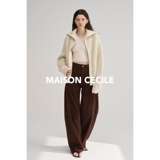 MAISON CECILE 四色/经典高腰牛仔弧形镰刀裤 商品图4