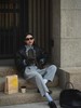 天猫同步【四面弹/不鼓包不变形】拉夏贝尔/La Chapelle高腰窄版阔腿裤女新款设计感捏褶显瘦百搭牛仔裤 商品缩略图8