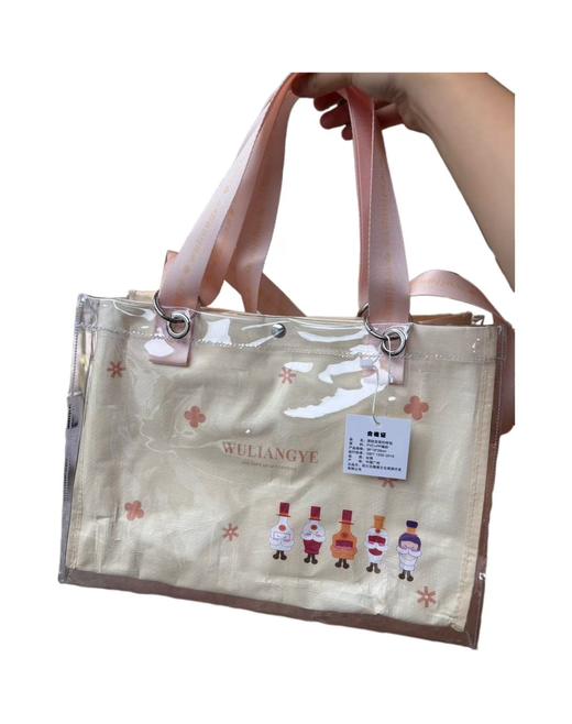 酒娃双层托特包·杏色*1个 商品图1