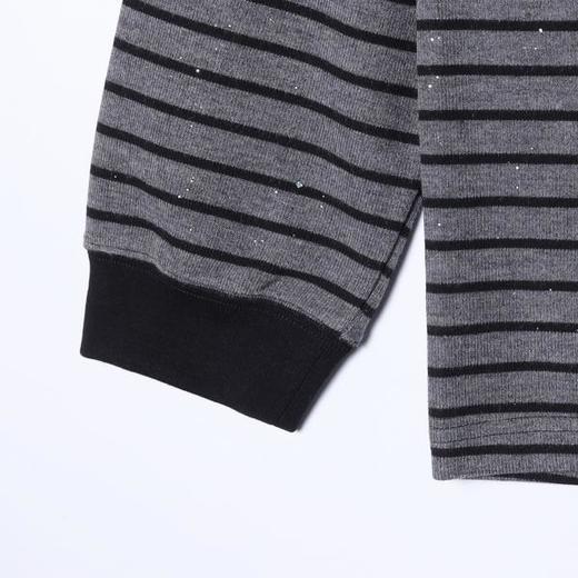 SDSA男士秋冬新款痞帅男装韩版撞色条纹洒金圆领卫衣百搭套头上衣 商品图4