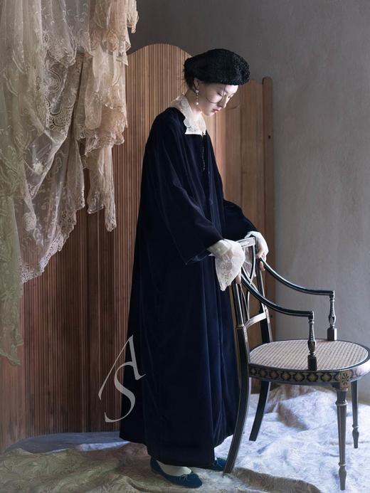 Emma Hope 25AW 宝石蓝/牛油果绿天鹅绒浅口芭蕾鞋 商品图1