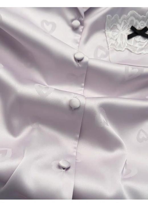 「洛诗琳维密代工厂定制 大牌 提花睡衣」2025秋季法式定制提花氛围感家居服套装薄款长袖长裤睡衣两件套(7天左右发货)99406 商品图7