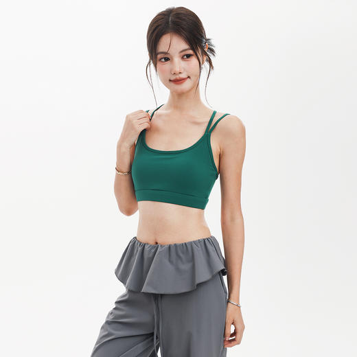 【限时秒】YOGACODE【火树银花系列】瑜伽背心女固定杯中强度美背健身服上衣DWC125682 商品图3