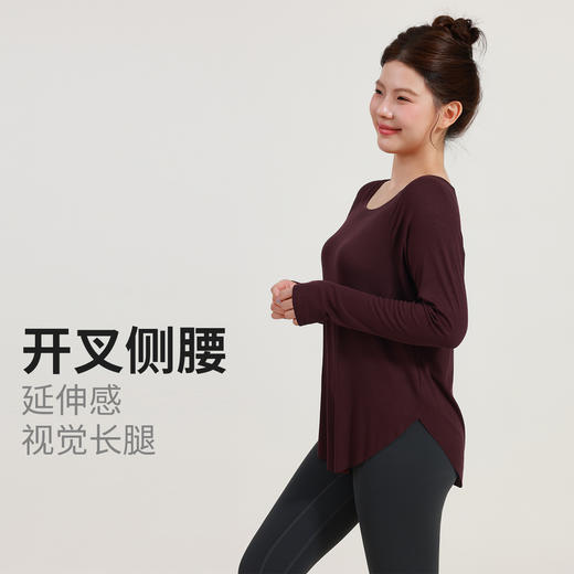 【限时秒】YOGACODE【火树银花系列】大码宽松瑜伽罩衫轻薄透气显瘦休闲运动T恤DWT225661 商品图3