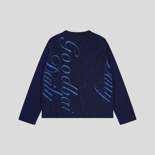 GOODBAI 宽松圆领做旧鸽子logo印花毛衣 商品图4