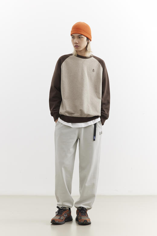 吃茶去chichaqu25经典全棉宽松直筒卡扣长卫裤复古运动休闲百搭 商品图2