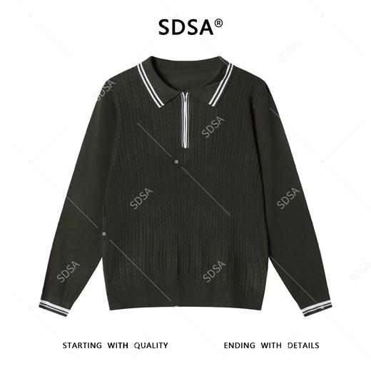 51132SDSA男士秋冬新款痞帅男装韩版撞色纽花半拉链翻领针织毛衣百搭 商品图1