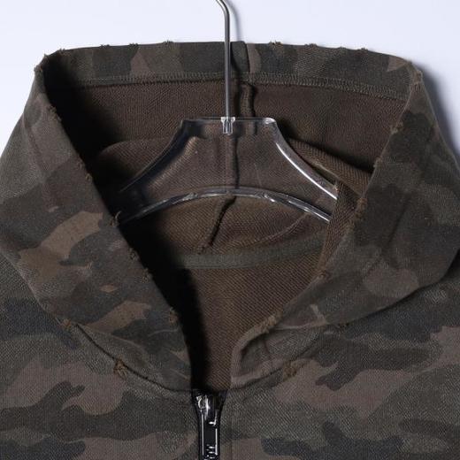 1053SDSA男士秋冬新款痞帅男装美式拼接迷彩拉链连帽卫衣时尚宽松上衣 商品图2