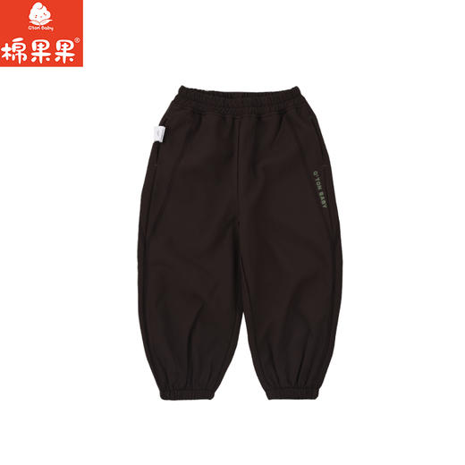 棉果果冬季新品男童卡其色涤丝纺复合绒保暖加厚加绒长裤M412200325761 商品图1