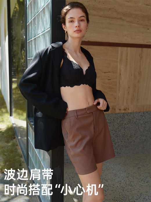 【小曼曼】遐25秋冬新品1mm杯防凸点全罩杯内衣女薄大胸显小文胸 商品图3