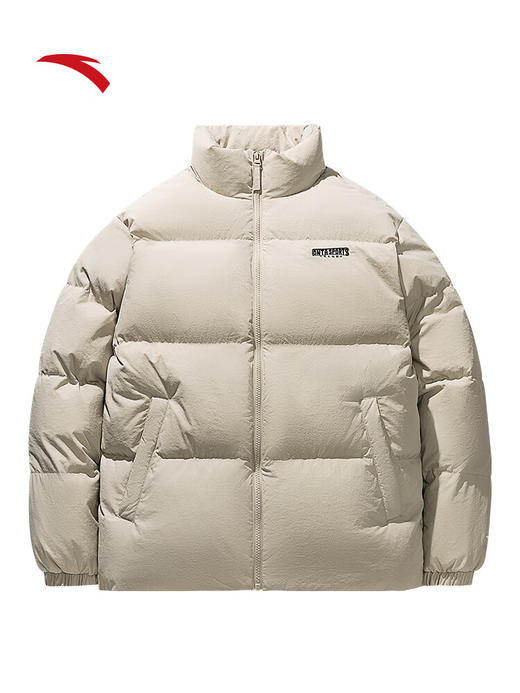 安踏运动复古防泼水男士宽松立领防风羽绒服152548901N 商品图3