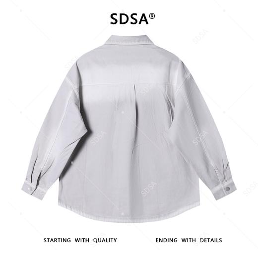 J5626SDSA秋冬新款痞帅男装韩版做旧扎染纽扣翻领长袖衬衫百搭宽松衬衣 商品图4