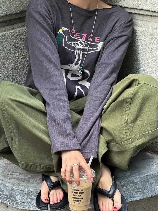 韩国的45r和平鸟t恤09302 商品图0