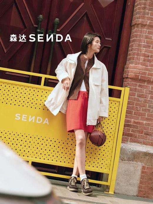 【云粉节】BF楼 森达轻软云步休闲靴2025冬季新款厚底增高舒适可可短靴4CF50吊牌价999活动价539 商品图2