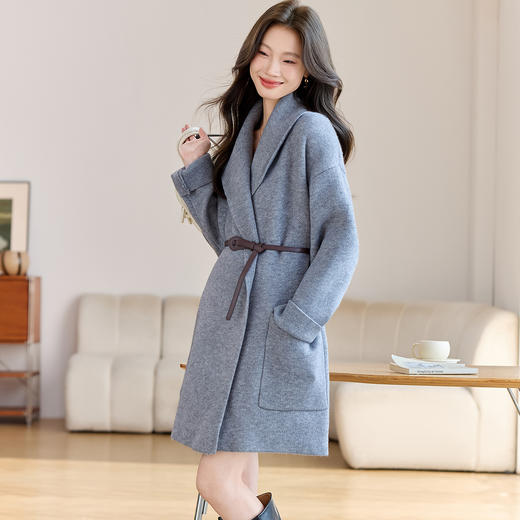 中长款韩版宽松，时尚系带风衣外套 HR-SSFB20221 商品图1