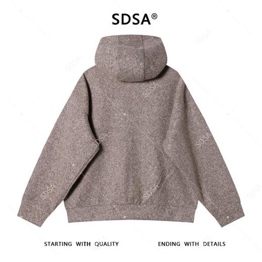 31058SDSA男士秋冬新款痞帅男装美式小香风拉链连帽卫衣宽松时尚外套 商品图5