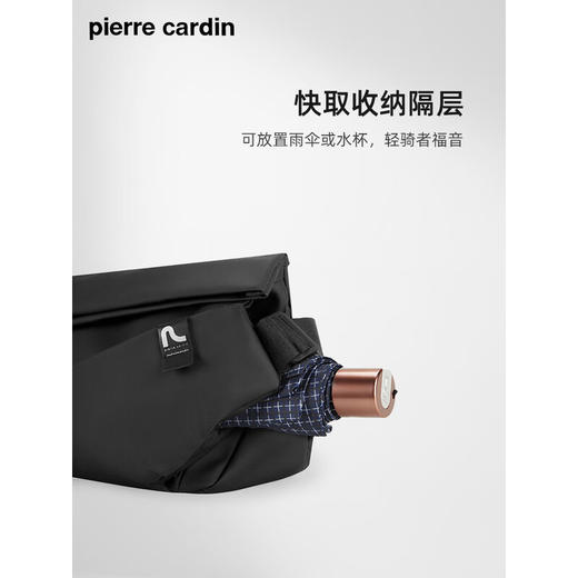 皮尔卡丹男包休闲简约男士单肩斜挎包 黑色 J2U132-010703A 商品图4