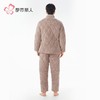 都市丽人睡衣长毛绒夹棉男士家居服长袖长裤加厚夹棉套装FHH0C3 商品缩略图3