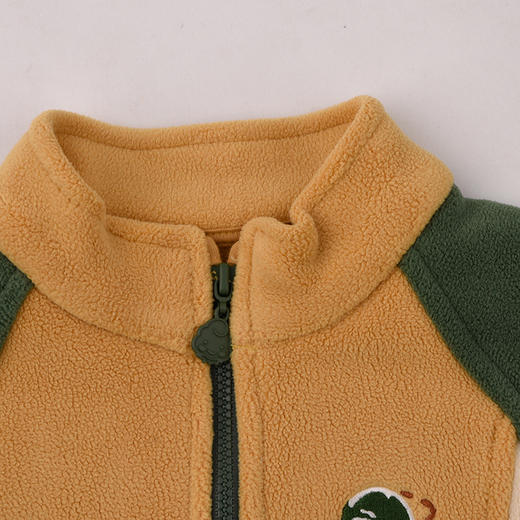 棉果果冬季新品男童奥利绒保暖加绒拼色双面绒外套M412100425752 商品图2