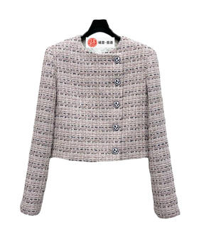 女款羊毛呢斜襟外套015