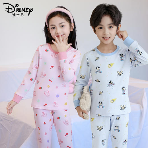 两套更划算【儿童睡衣丨儿童迪士尼纯棉秋季家居服套装】面料柔软舒适不扎肤，圆领罗纹领口穿脱不易变形，车线细密平整，弹力裤腰不束缚，更多款式可供选择，拍两套第二套可备注不同尺码 商品图2