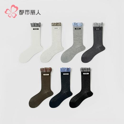 都市丽人袜子女士袜子精梳棉女袜子女中筒袜LCHEE1 商品图0